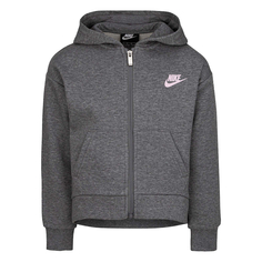 Детская толстовка Club Fleece High Low Full Zip Hoodiea Nike