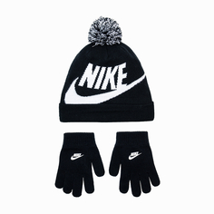 Шапка и перчатки Детский набор: шапка и перчатки Nike Swoosh Pom Beanie Glv Set