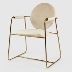 Стул City Furniture золотой с бежевый 66х57х83 см
