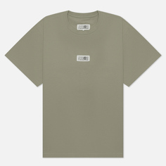 Мужская футболка Maison Margiela MM6 Birka Logo Numbers, цвет зелёный