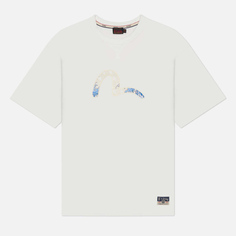 Мужская футболка Evisu Seagull & Panda Print, цвет белый