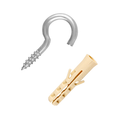 Саморезы, шурупы шуруп-полукольцо 3,4x30мм с дюбелем 4шт ЕВРОПАРТНЕР