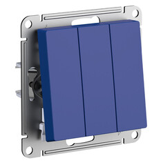 Выключатели встраиваемые выключатель 3-клавишный SCHNEIDER ELECTRIC Atlas Design аквамарин