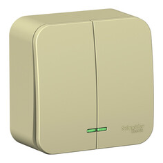 Выключатели накладные выключатель 2-клавишный SCHNEIDER ELECTRIC Blanca 10A с/и бежевый