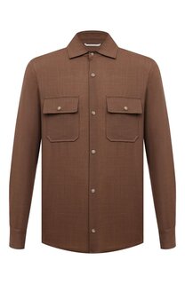 Рубашка из шерсти и шелка Marco Pescarolo