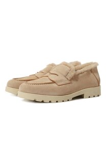 Замшевые пенни-лоферы Santoni
