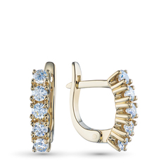 Серьги из желтого золота э0312сг10161600_white ЭПЛ Даймонд