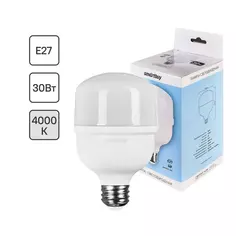 Лампа светодиодная SMARTBUY-HP-30W/4000/E27 E27 220-240 В 30 Вт цилиндр 2400 лм теплый белый цвет света Без бренда