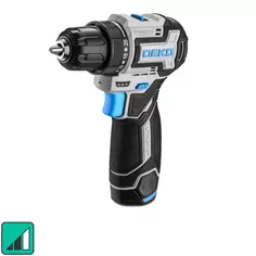 Дрель-шуруповерт аккумуляторная Deko SHARKER12VPRO, 12 В Li-ion 2x2 Ач ДЕКО