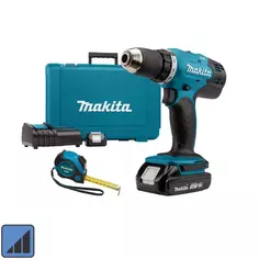 Дрель-шуруповерт аккумуляторная Makita DDF453SYE, 18 В Li-ion 2x1.5 Ач