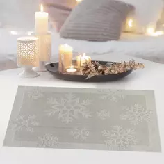 Салфетка 30x45 см Снежинка серая Remiling Household