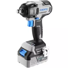 Гайковерт аккумуляторный ударный бесщеточный Deko ZKIS20 084-1046, 20 В Li-ion 4 Ач, 400 Нм ДЕКО
