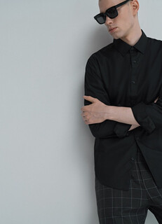 Рубашка Superslim fit, Черный Ostin