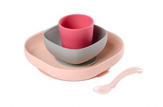 Посуда Beaba Набор посуды (2 тарелки, стакан, ложка) Silicone Meal Set