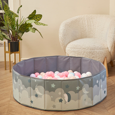 Сухие бассейны UNIX Kids Сухой бассейн для шариков UNIX Kids Moon 100 Grey (без шариков)