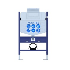 Инсталляция Акватек INS-0000018 для подвесного унитаза, с верхней кнопкой смыва