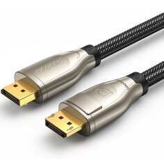 Кабель интерфейсный DisplayPort- DisplayPort UGREEN 60843 1.4 M/M zinc alloy shell в оплетке, 2 м, черный