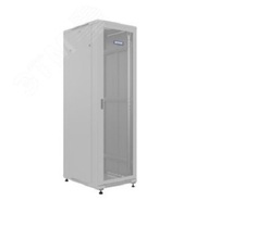 Шкаф напольный NTSS R 42U 800х1000мм, 4 профиля 19", двери перфорированная и перфорированная двухстворчатая, серый RAL 7035 (NTSS-R42U80100PD/PDD)