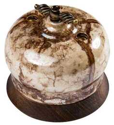 Выключатель Bironi B2-201-090/18 мрамор, золото, 1-клавишный проходной