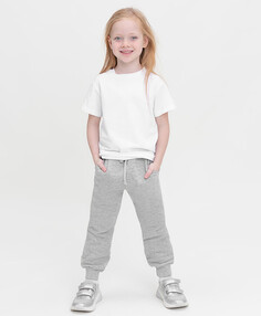 Брюки из футера серые Button Blue (146)