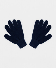 Перчатки вязаные синие Button Blue (12)