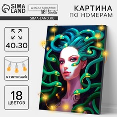 Картина по номерам с подрамником и гирляндой mt.eco.ip20.220.04.01.2.06 Школа талантов