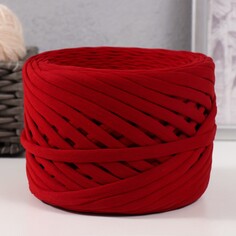 Трикотажная пряжа, ширина 7-9 мм, 100м/295 гр±10% (11 - терракот) Softino