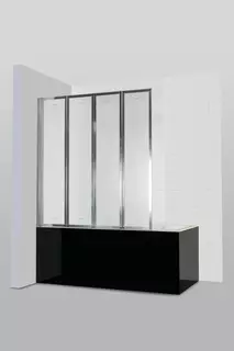 Шторка на ванну Cerutti Spa Bouna 130 см, профиль хром, стекло матовое