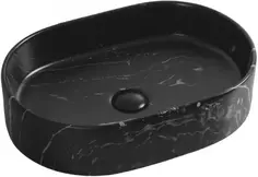 Раковина-чаша Cerutti Spa CR0055B MMB2 50x35 см, накладная, черный мрамор