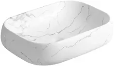 Раковина-чаша Cerutti Spa CR0086 MMW2 56,5x40 см, накладная, белый мрамор