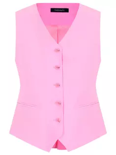 Жилет из вискозы и льна Vassa&Co