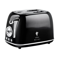 Тостер Leonord, LE-1903/1 Retro, пластик, нержавеющая сталь, 815 Вт, 2 тоста, 6 степеней прожарки, черный