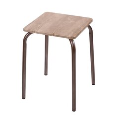 Табурет 320х320мм сиденье квадрат ель умбра (плита МДФ) на 4-х мет.опорах d 16мм ТКМ2/Е Nika