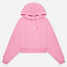 Женская толстовка MSGM Micrologo Basic Hoodie Short, цвет розовый