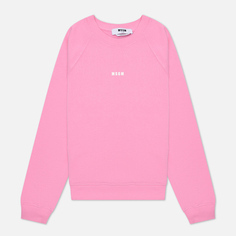 Женская толстовка MSGM Micrologo Basic Crew Neck, цвет розовый