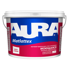 Краски для стен и потолков краска в/д AURA Mattlatex моющаяся 9л белая, арт.4607003919931