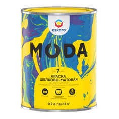 Краски для стен и потолков краска акриловая ESKARO Moda 7 база А для стен и потолков 0,9л белая, арт.4630042540316