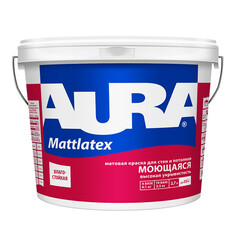 Краски для стен и потолков краска в/д AURA Mattlatex моющаяся 2,7л белая, арт.4607003919924