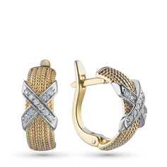 Серьги из красного золота э4812сг08184300_white ЭПЛ Даймонд