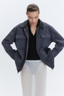 куртка женская Куртка-рубашка oversize с накладными карманами Befree