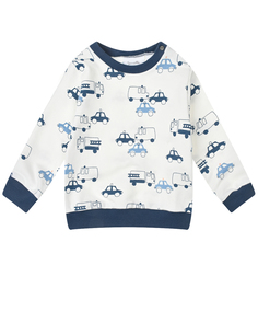 Свитшот с принтом &quot;машинки&quot; Sanetta Kidswear