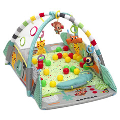Развивающие коврики Развивающий коврик FunKids Ball Pit Activity Gym с бортиками, подвесными игрушками, подушечкой и шариками