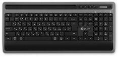 Клавиатура Oklick 860S Oklick 1809323 серый/черная USB беспроводная BT/Radio slim Multimedia (подставка для запястий) (1809323)