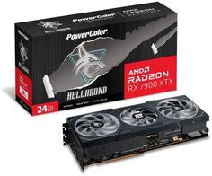 Видеокарта PCI-E PowerColor Radeon RX 7900XTX 24G-L/OC Hellhound 24GB GDDR6 384bit 5nm 1980/20000MHz HDMI/3*DP Ret