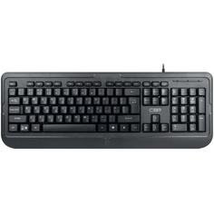 Клавиатура CBR KB 319H USB, 104 клавиши, встроенный 2-портовый USB-хаб, ABS-пластик, длина кабеля 1,5 м
