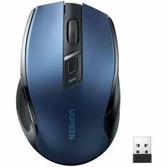 Мышь Wireless UGREEN MU006 25753_ 2.4GHz 4000 dpi, BT. Цвет: синий