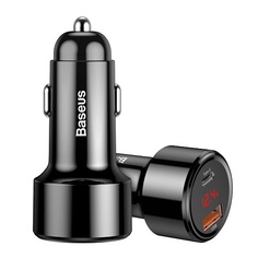 Зарядное устройство автомобильное Baseus CCMLC20C-01 45Вт, black