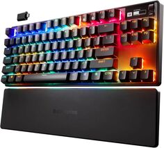 Клавиатура Wireless SteelSeries Apex Pro TKL (2023) 64865 механическая черная USB for gamer LED (подставка для запястий)