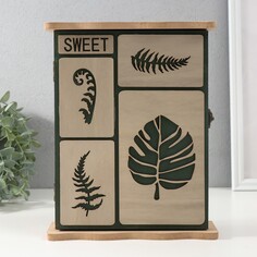 Ключница дерево 6 крючков NO Brand