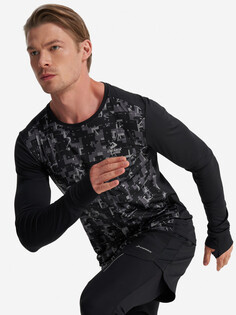 Лонгслив мужской Demix SpeedRun Running GFX Mesh, Черный